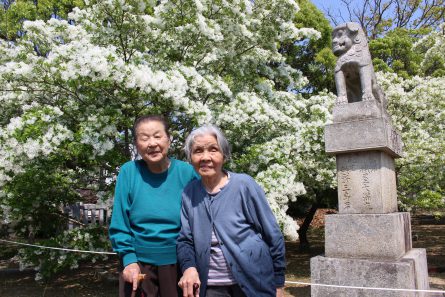 花見　なんじゃもんじゃ　お出かけレク　岡湊神社　いきいきデイサービスセンター南　いきいき南