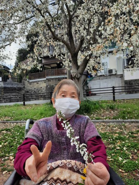 お天気の良い日は公園までお散歩に出かけます。